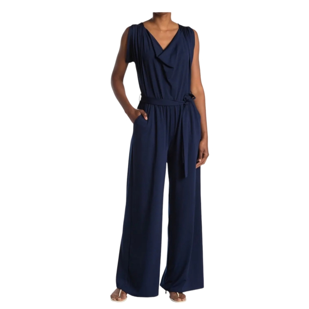 NWT Cowl Neck Cap Sleeve Jumpsuit/Pantsuit LOVE BY DESIGN 2X